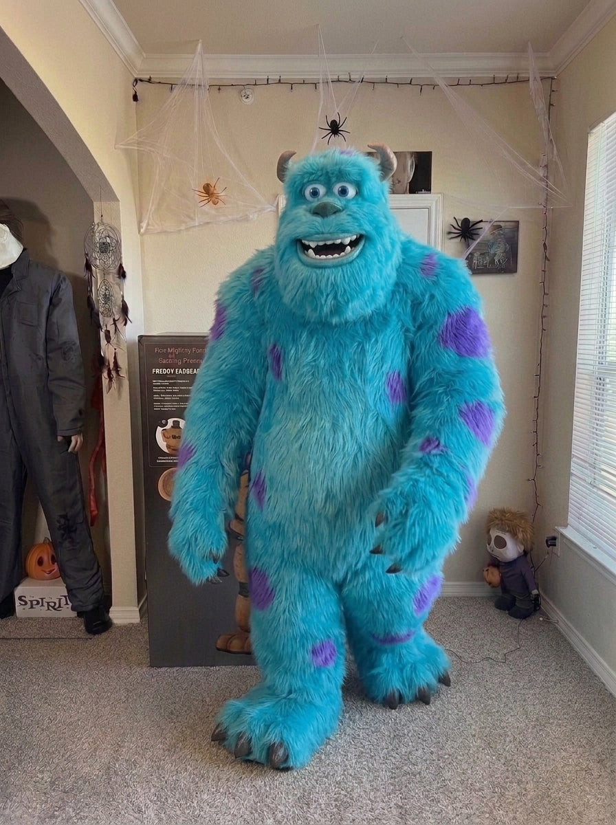 Blue furry monster costume full body