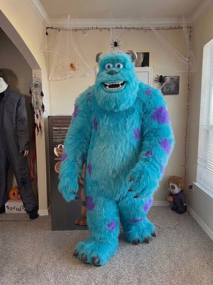 Blue furry monster costume full body