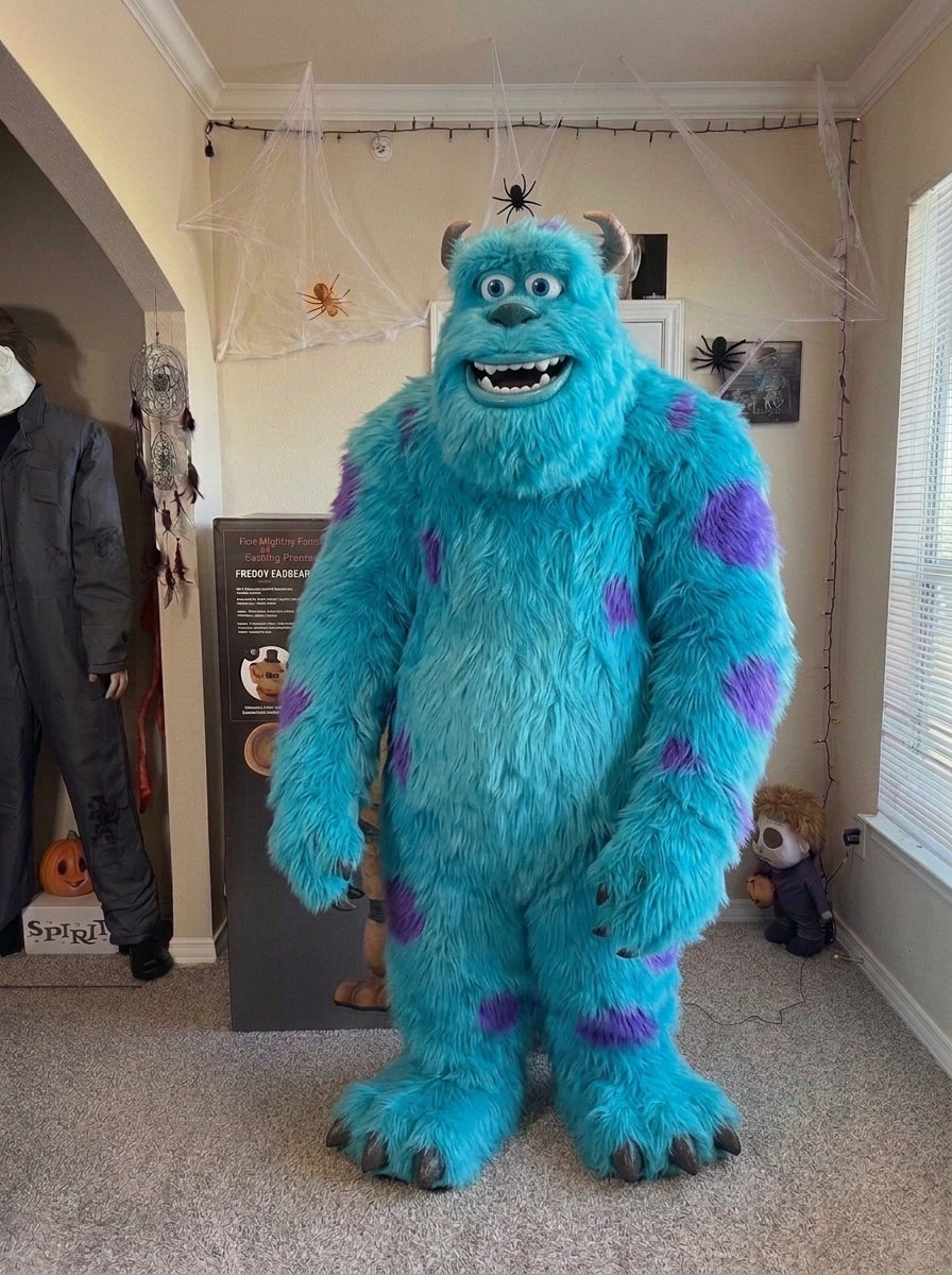 Blue monster costume alternate view
