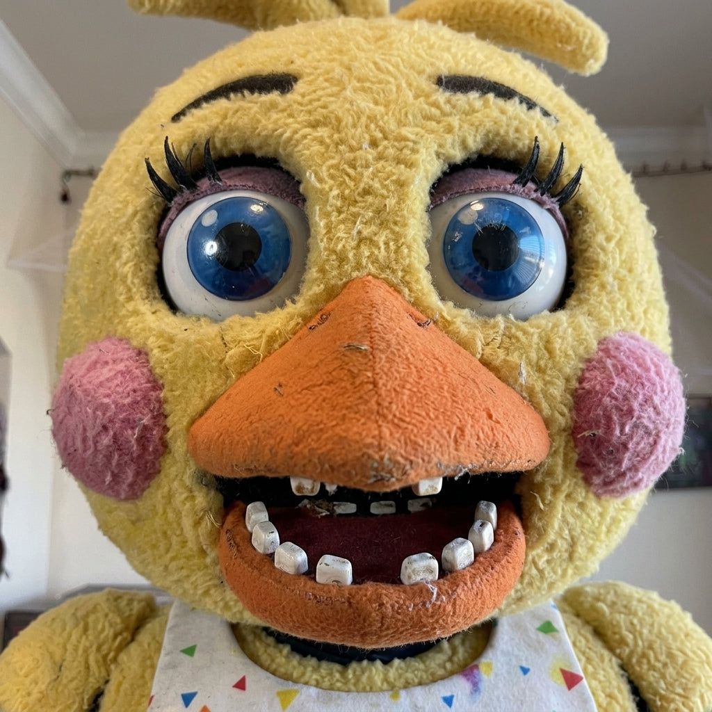 Toy Chica head close-up